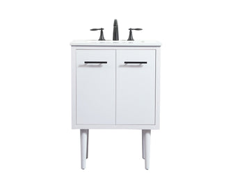 24 Inch Single Bathroom Vanity In White