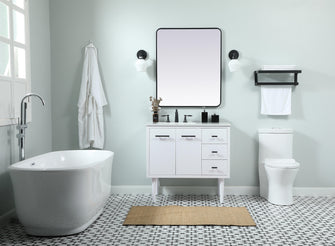 36 Inch Single Bathroom Vanity In White