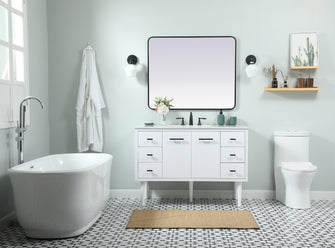 48 Inch Single Bathroom Vanity In White