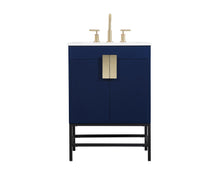 24 Inch Single Bathroom Vanity In Blue