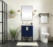 24 Inch Single Bathroom Vanity In Blue