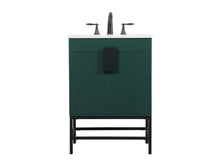 24 Inch Single Bathroom Vanity In Green