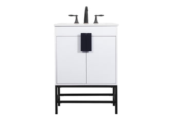 24 Inch Single Bathroom Vanity In White