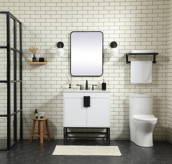 30 Inch Single Bathroom Vanity In White