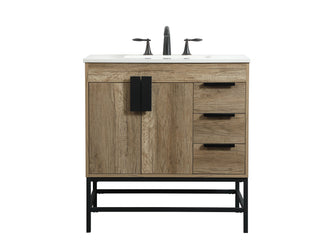 32 Inch Single Bathroom Vanity In Natural Oak