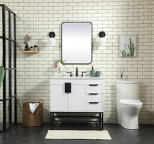 36 Inch Single Bathroom Vanity In White