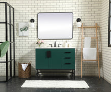 42 Inch Single Bathroom Vanity In Green