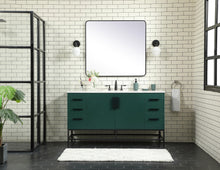 60 Inch Single Bathroom Vanity In Green