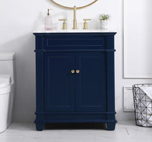 30 Inch Single Bathroom Vanity Set In Blue