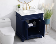 30 Inch Single Bathroom Vanity Set In Blue