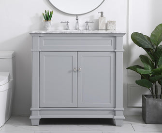 36 Inch Single Bathroom Vanity Set In Grey