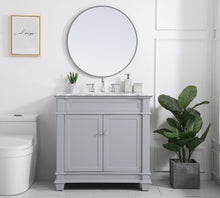 36 Inch Single Bathroom Vanity Set In Grey