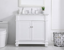 36 Inch Single Bathroom Vanity Set In White