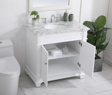 36 Inch Single Bathroom Vanity Set In White