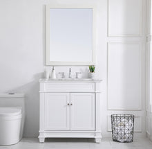 36 Inch Single Bathroom Vanity Set In White