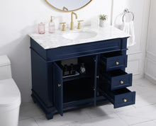 42 Inch Single Bathroom Vanity Set In Blue