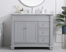 42 Inch Single Bathroom Vanity Set In Grey