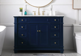 48 Inch Single Bathroom Vanity Set In Blue