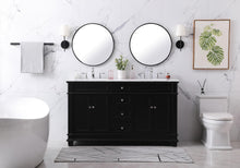 60 Inch Double Bathroom Vanity Set In Black