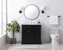 36 Inch Single Bathroom Vanity Set In Black