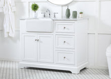 42 Inch Single Bathroom Vanity In White