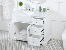 42 Inch Single Bathroom Vanity In White