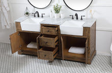 72 Inch Double Bathroom Vanity In Driftwood