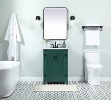 24 Inch Single Bathroom Vanity In Green