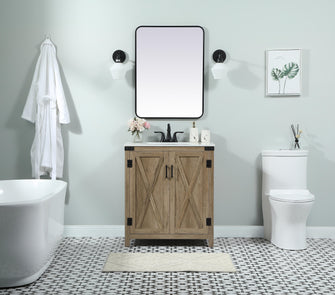 30 Inch Single Bathroom Vanity In Natural Oak