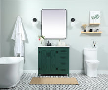 36 Inch Single Bathroom Vanity In Green