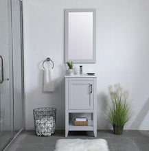 Aqua Rectangle Vanity Mirror 18 Inch In Grey