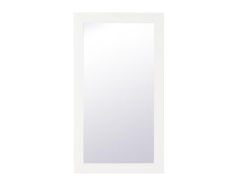 Aqua Rectangle Vanity Mirror 18 Inch In White