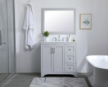 Aqua Rectangle Vanity Mirror 24 Inch In Grey