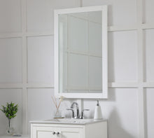 Aqua Rectangle Vanity Mirror 24 Inch In White