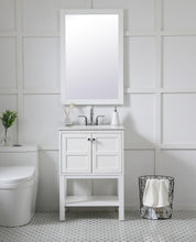 Aqua Rectangle Vanity Mirror 24 Inch In White