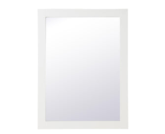 Aqua Rectangle Vanity Mirror 27 Inch In White