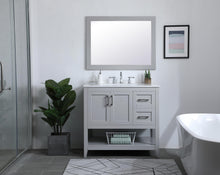 Aqua Rectangle Vanity Mirror 30 Inch In Grey