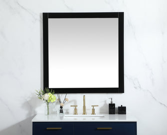 Aqua Vanity Mirror 36X36 Inch In Black