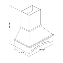 Craft Cabinetry Recessed Panel Gray Stain 30" Hood Image Specifications