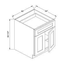 Craft Cabinetry Shaker Rift Oak 30”W Base Cabinet Image Specifications