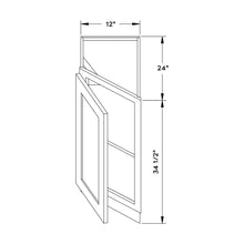Craft Cabinetry Berkley Pure White 12”W Corner Base Cabinet Image Specifications