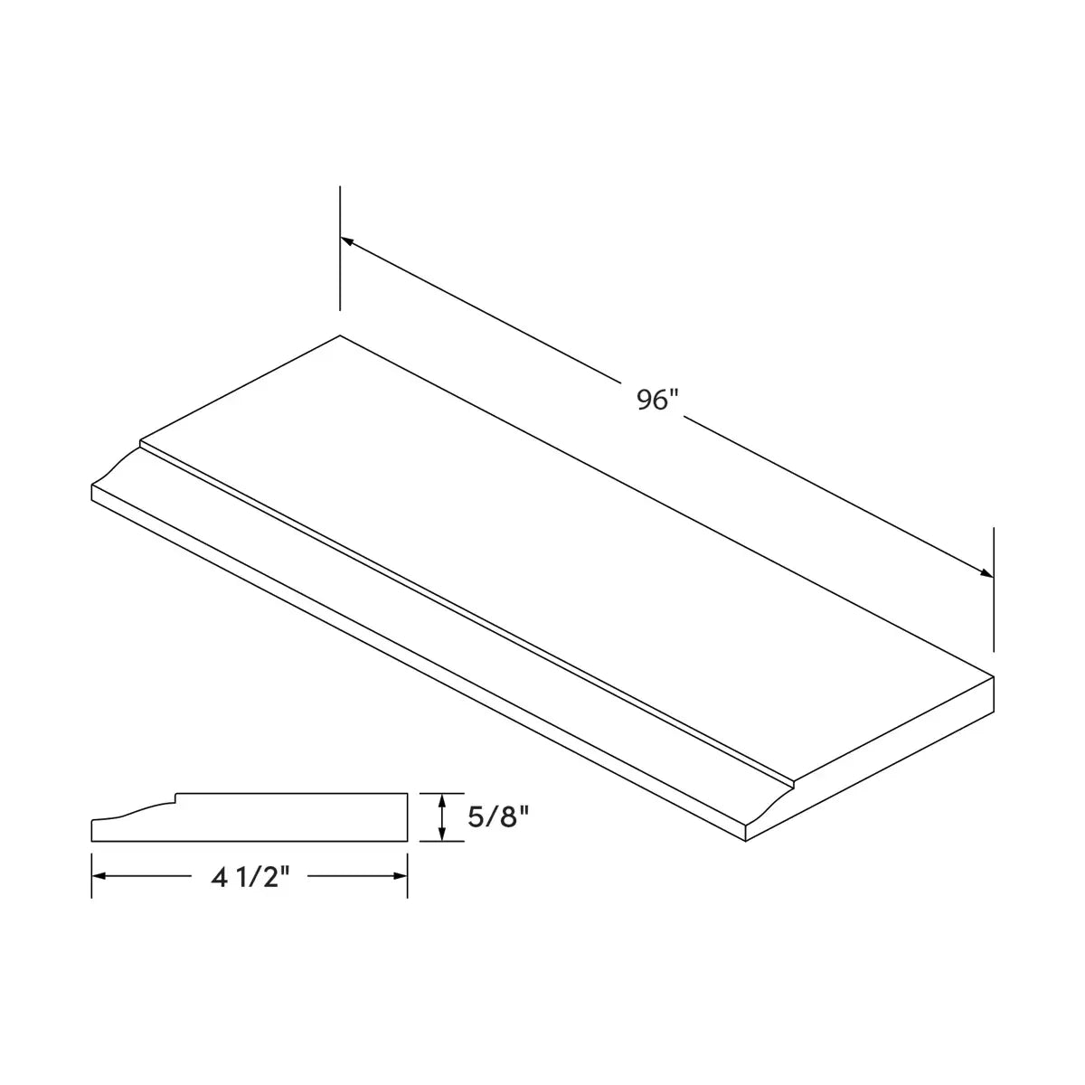 Craft Cabinetry Shaker Rift Oak Base Board Molding Image Specifications