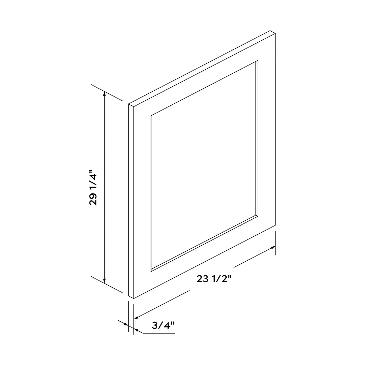 Craft Cabinetry Shaker Rift Oak Base Decorative Dummy Door Image Specifications