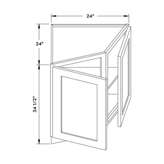 Craft Cabinetry Shaker Aqua 24”W Base End Cabinet Image Specifications