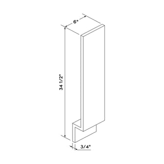 Craft Cabinetry Shaker White 6"W Base Filler Image Specifications