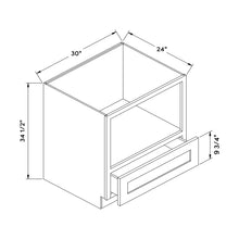 Craft Cabinetry Shaker Rift Oak 30”W Microwave Base Cabinet Image Specifications