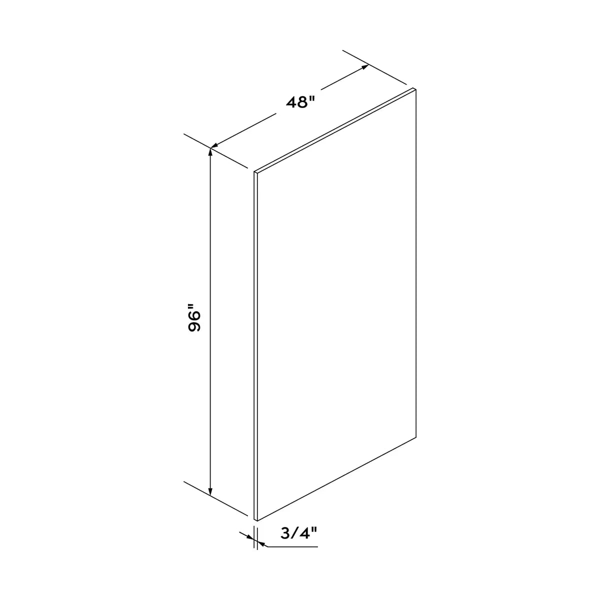 Craft Cabinetry Shaker Rift Oak Back Panel Image Specifications