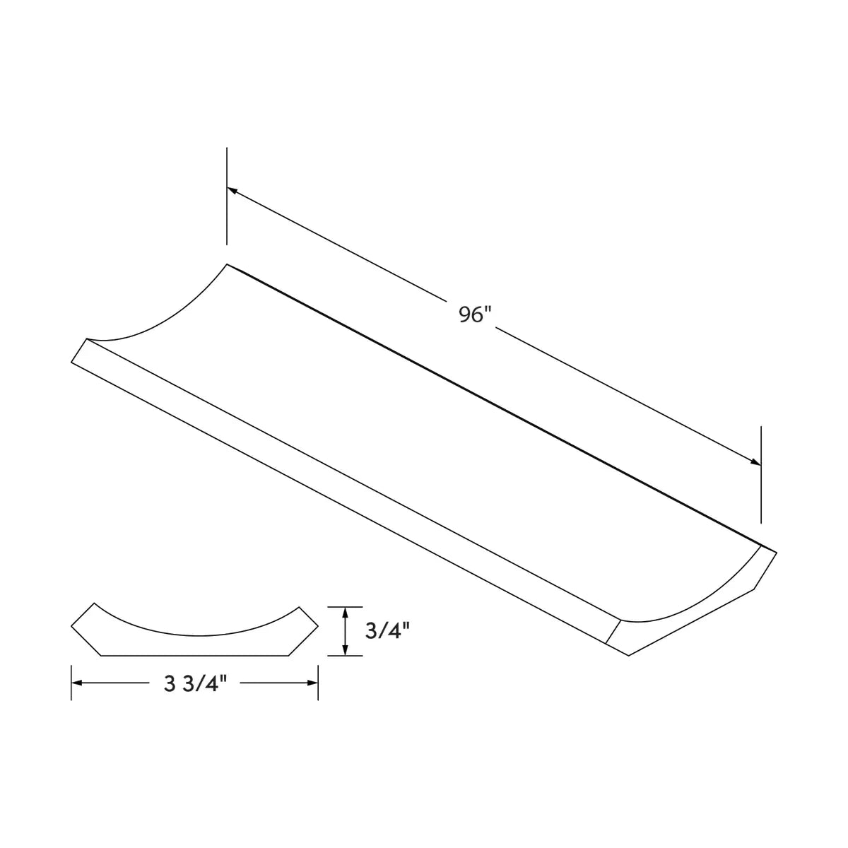 Craft Cabinetry Shaker Black Big Crown Molding Image Specifications