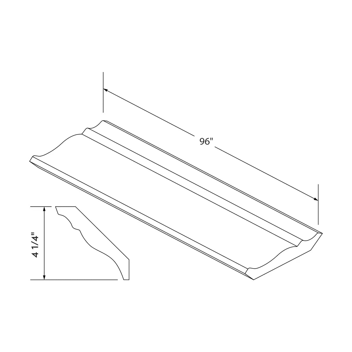 Craft Cabinetry Shaker Rift Oak Big Crown Molding Image Specifications