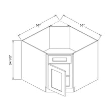 Craft Cabinetry Shaker Rift Oak 36”W Sink Cabinet Image Specifications